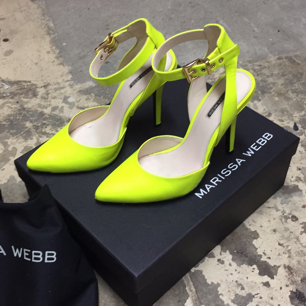 Marissa Webb Neon Yellow Pumps 38